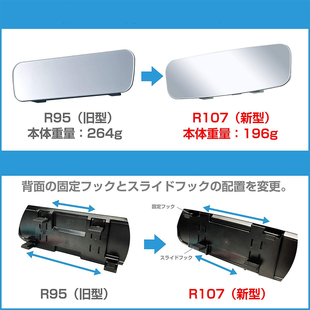 【SEIWA日本原裝】室內鏡 平面 無框 R107 250mm