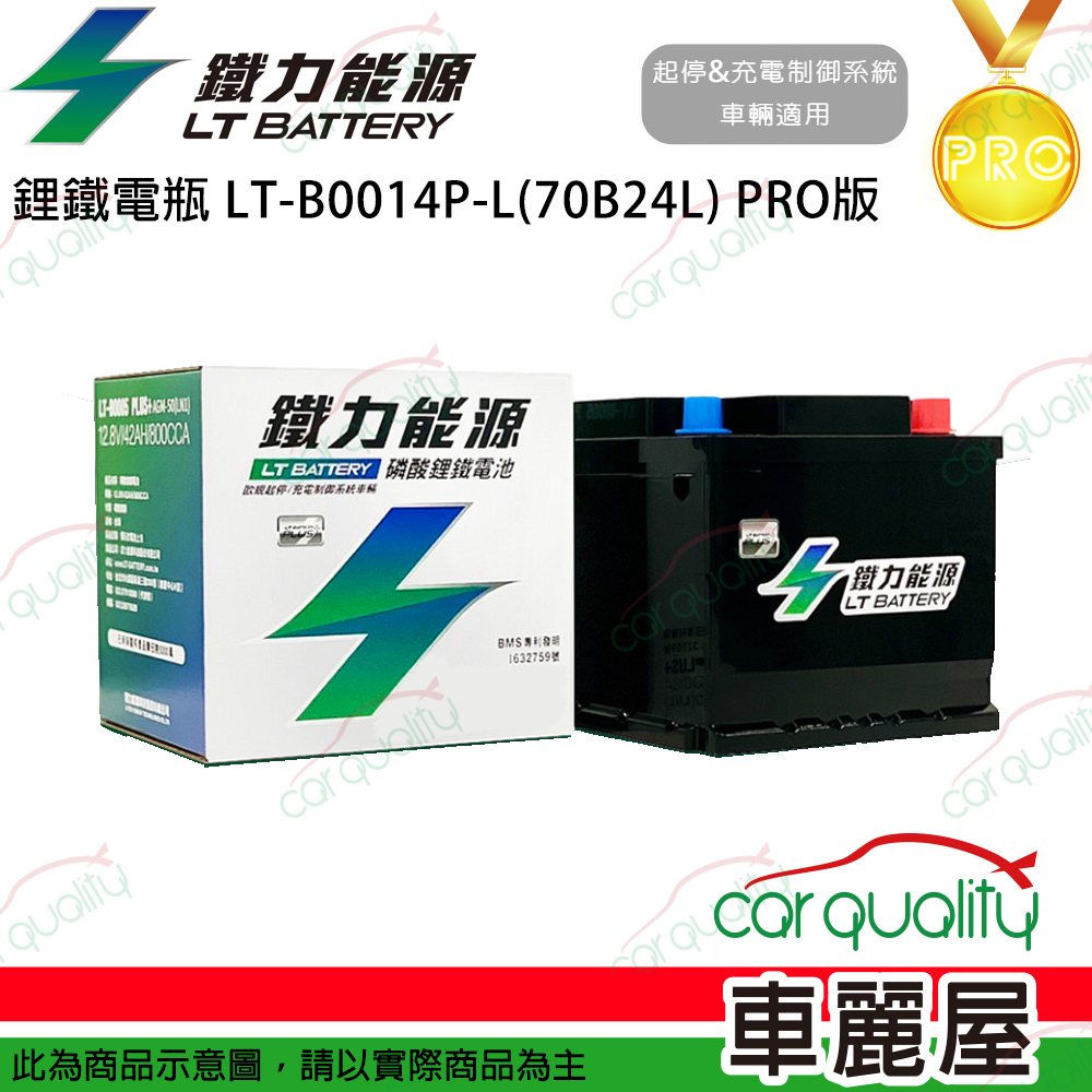 【鐵力能源】PRO版 超長壽命鋰鐵電瓶 鋰鐵電池 LT-B0014P-L(70B24L)
