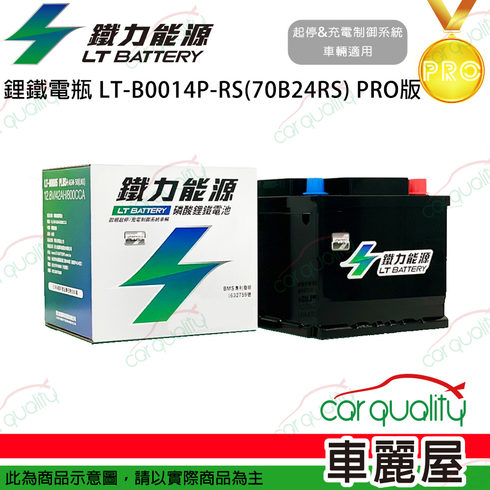 【鐵力能源】PRO版 超長壽命鋰鐵電瓶 鋰鐵電池 LT-B0014P-R(70B24RS)